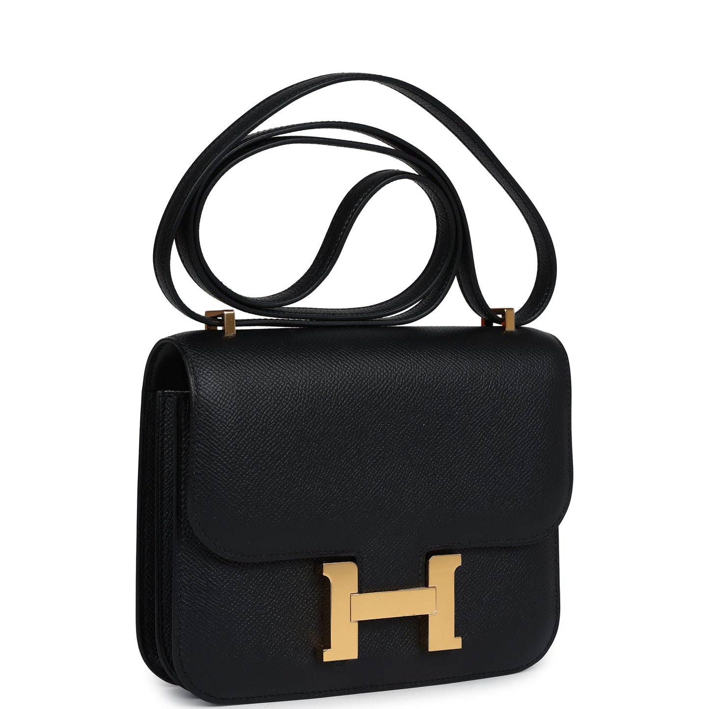 Hermes Constance 18 Black Epsom Gold Hardware