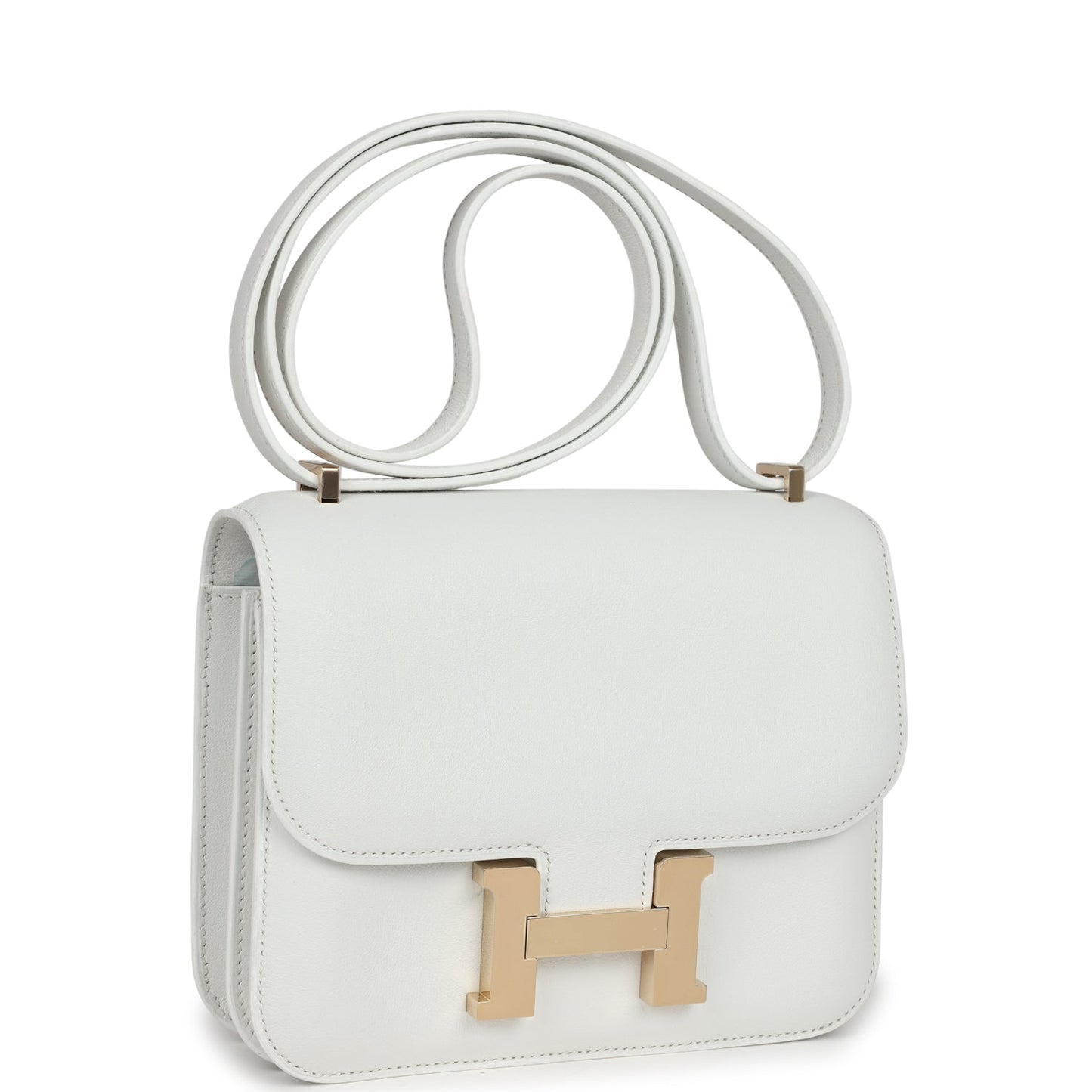 Hermes Constance 18 New White Swift Permabrass Hardware