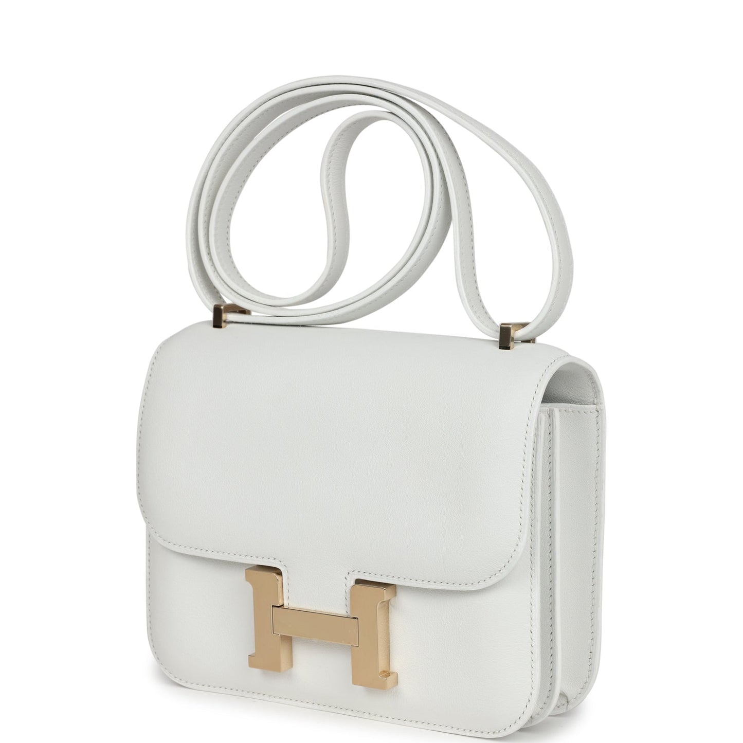 Hermes Constance 18 New White Swift Permabrass Hardware