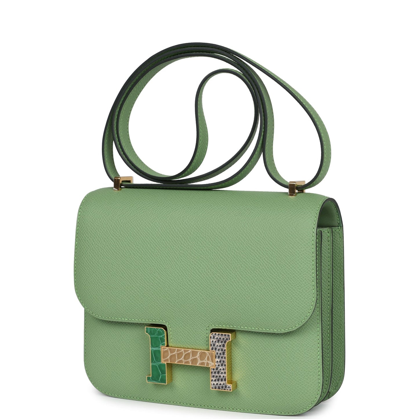 Hermes Constance 18 Vert Criquet Epsom Marquette Hardware