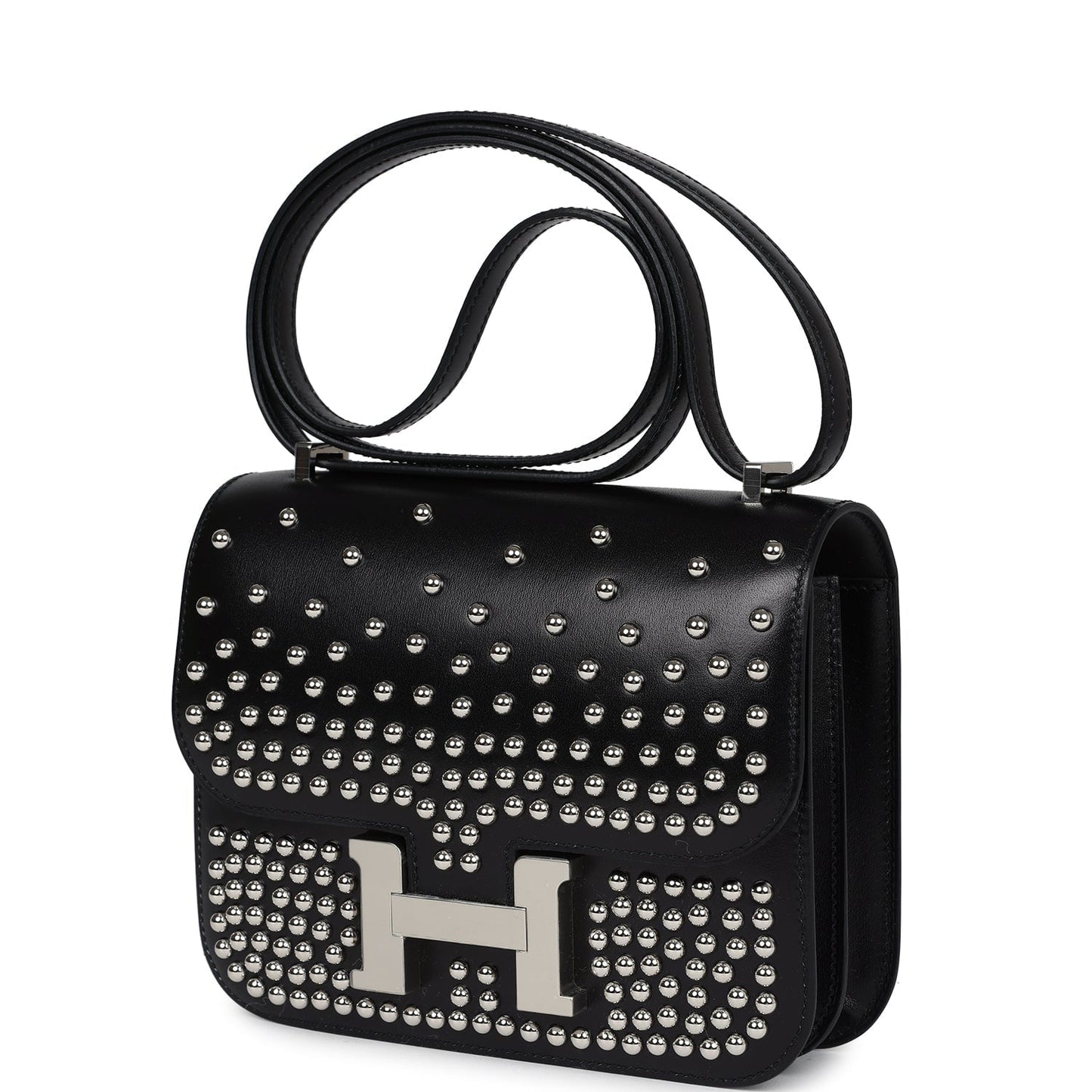 Hermes Constance 1-18 Clouté Black Box Calf Palladium Hardware - Bob Flawless Skincare 