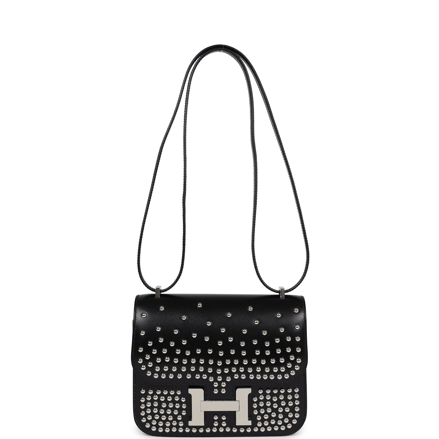 Hermes Constance 1-18 Clouté Black Box Calf Palladium Hardware - Bob Flawless Skincare 