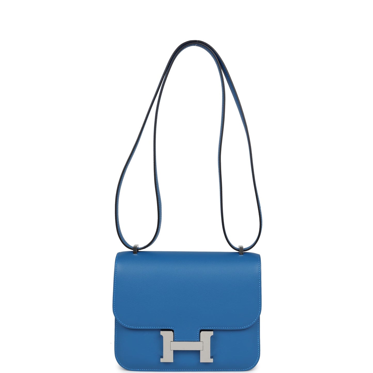 Pre-owned Hermes Constance 18 Mykonos Verso Evercolor Palladium Hardware - Bob Flawless Skincare 