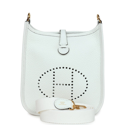 Hermes Evelyne TPM New White Clemence Gold Hardware