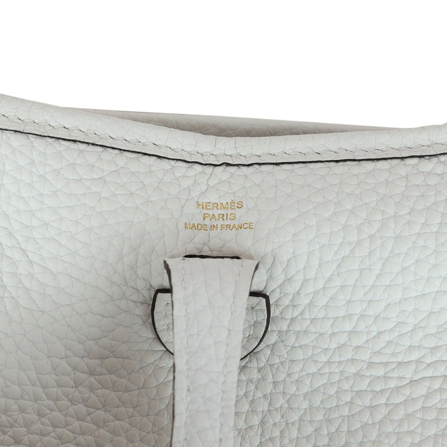 Hermes Evelyne TPM New White Clemence Gold Hardware