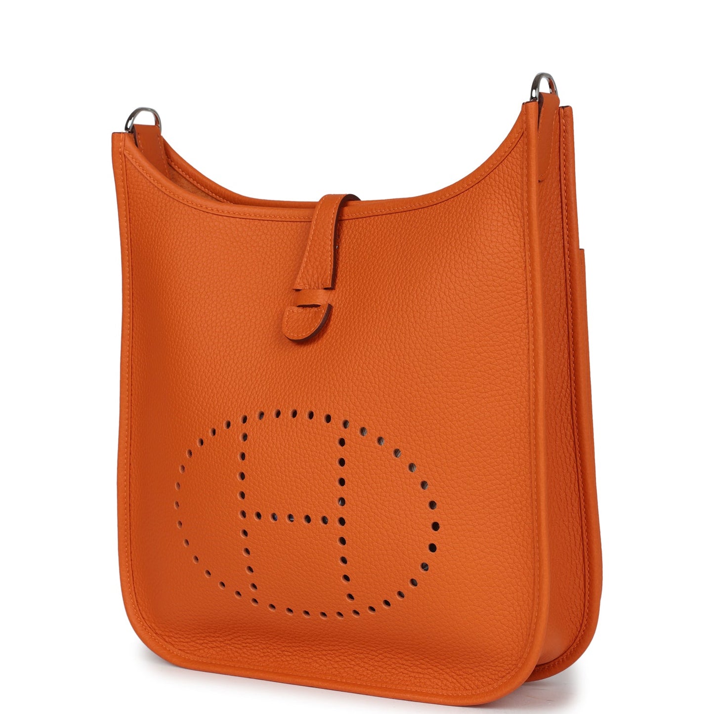 Hermes Evelyne III PM Orange Clemence Palladium Hardware