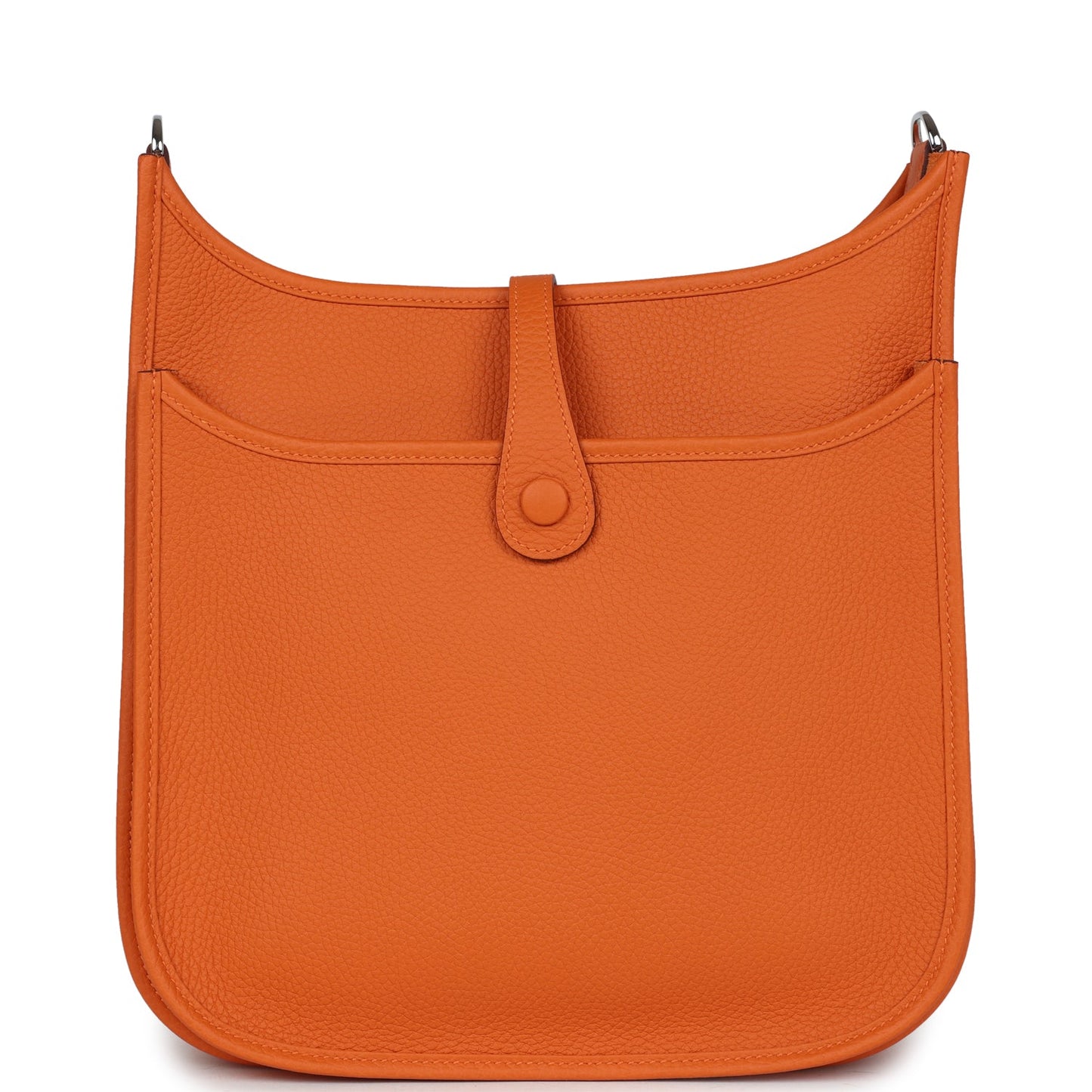 Hermes Evelyne III PM Orange Clemence Palladium Hardware