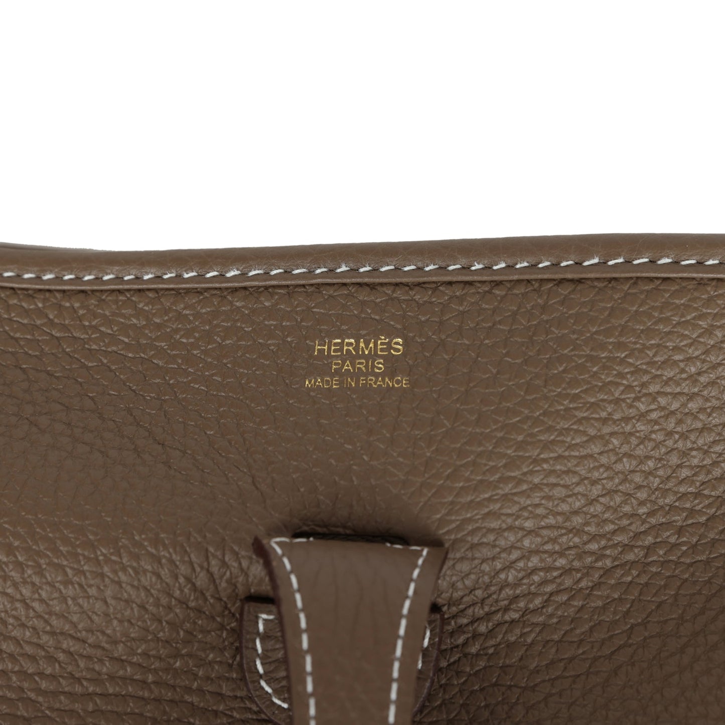 Hermes Evelyne III PM Etoupe Clemence Gold Hardware