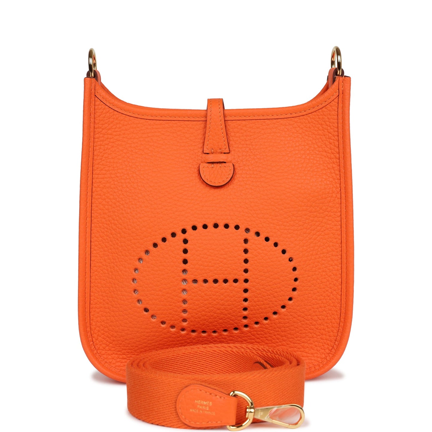 Hermes Evelyne TPM Orange Minium Clemence Gold Hardware