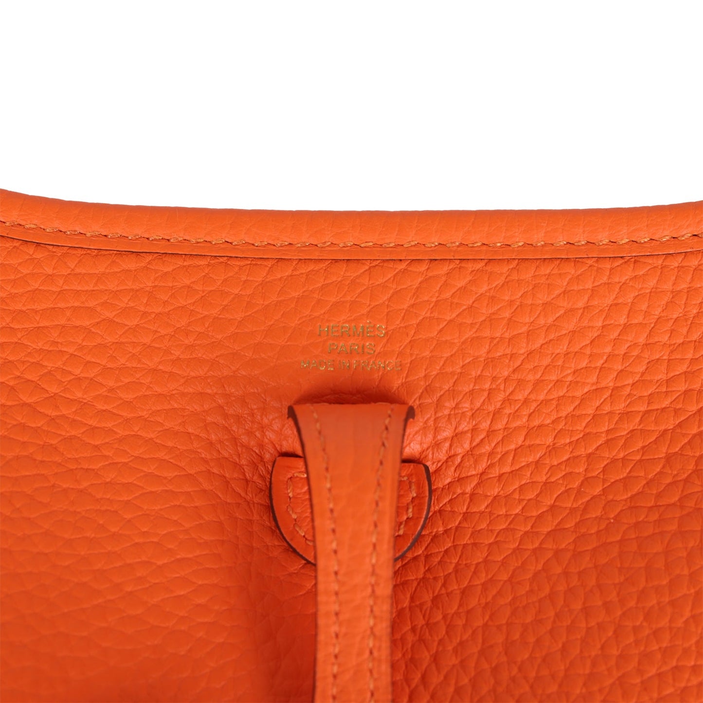 Hermes Evelyne TPM Orange Minium Clemence Gold Hardware