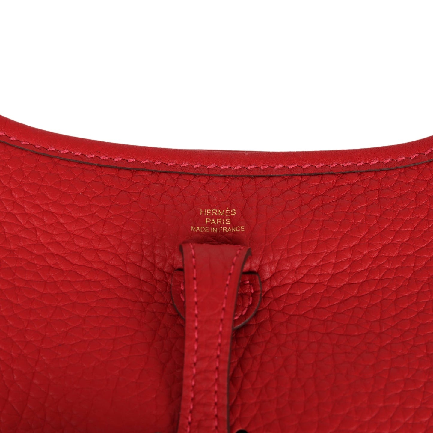 Hermes Evelyne TPM Vermillion Clemence Gold Hardware