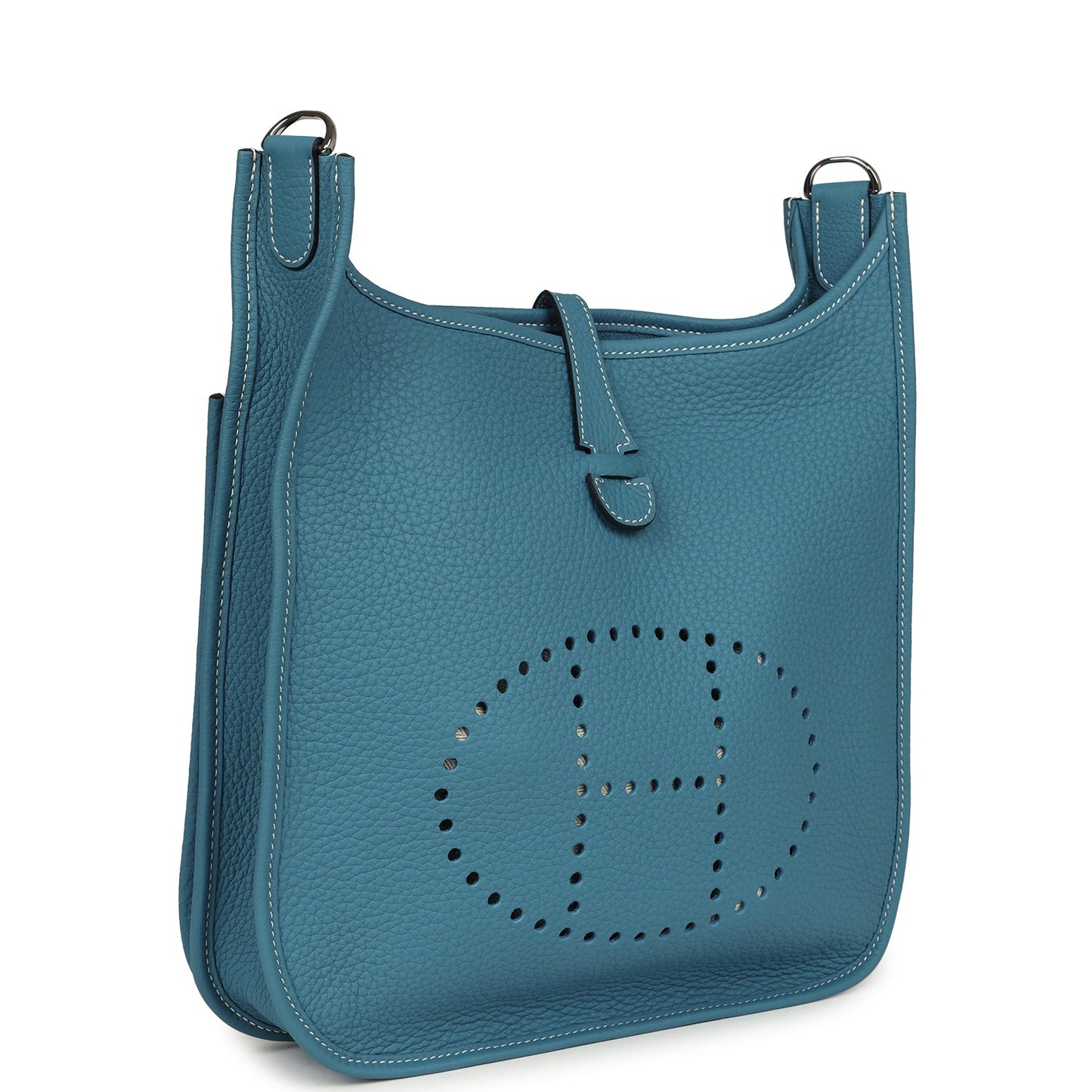 Hermes Evelyne III PM Blue Jean Clemence Palladium Hardware