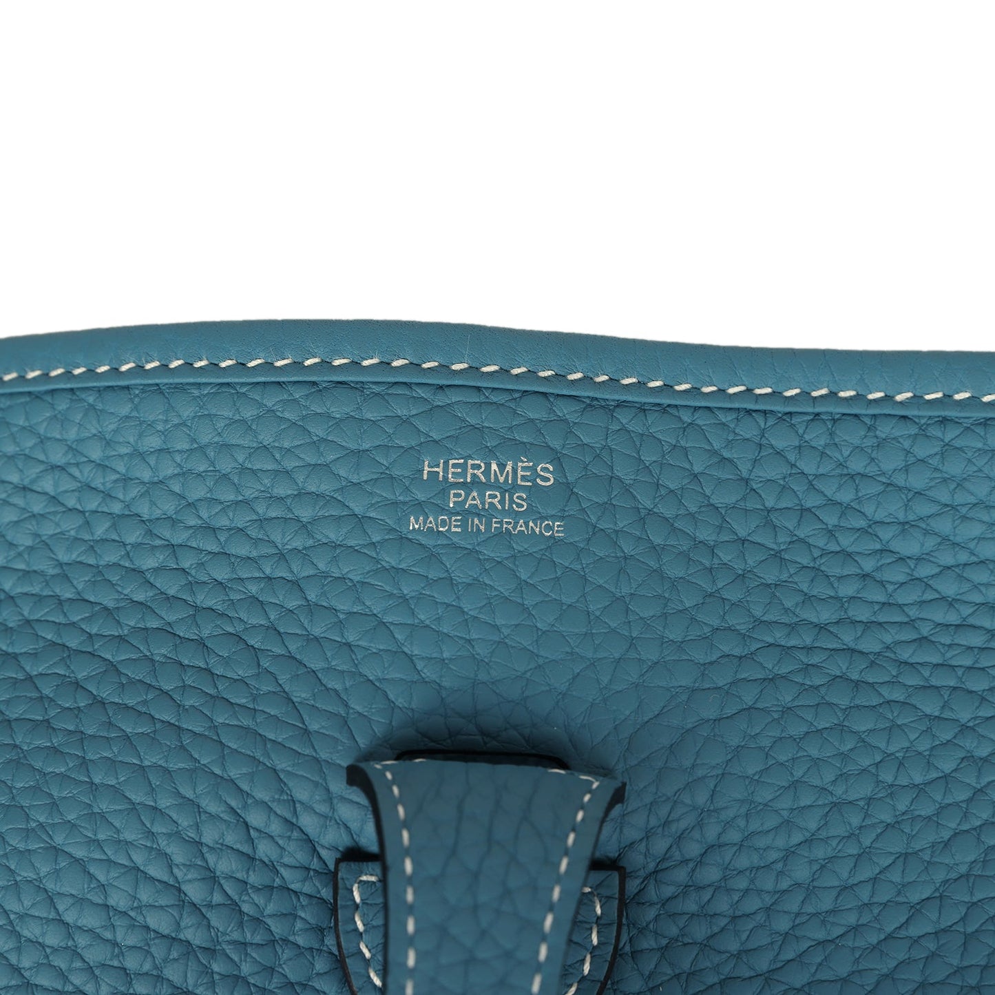 Hermes Evelyne III PM Blue Jean Clemence Palladium Hardware