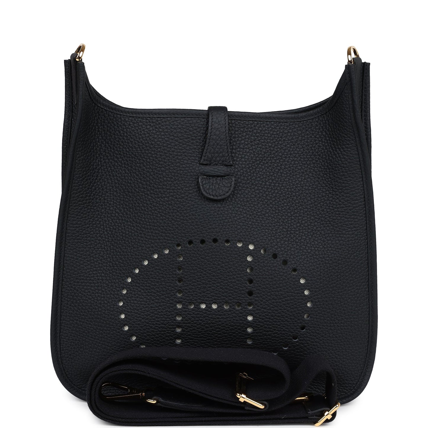 Hermes Evelyne III PM Black Clemence Gold Hardware