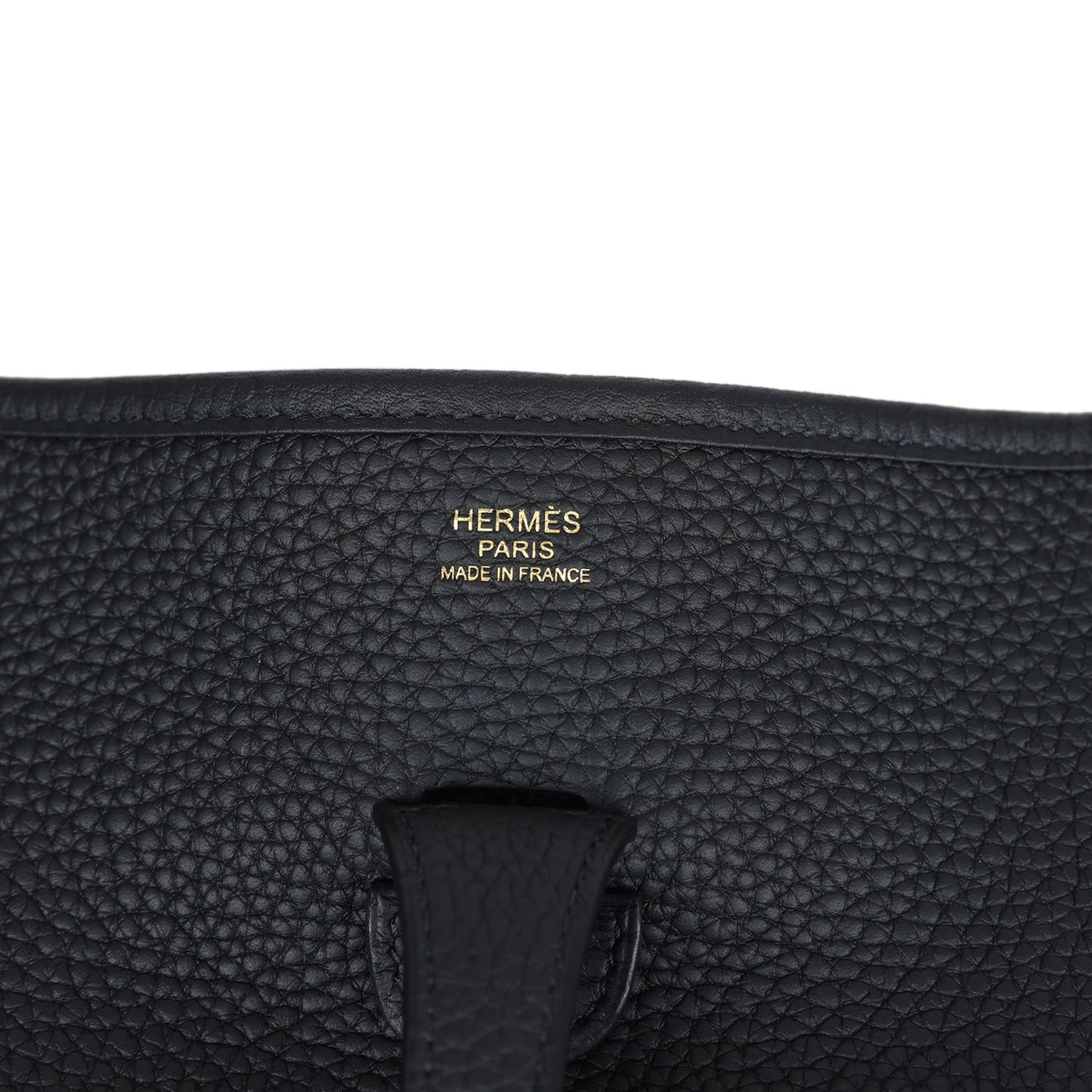 Hermes Evelyne III PM Black Clemence Gold Hardware