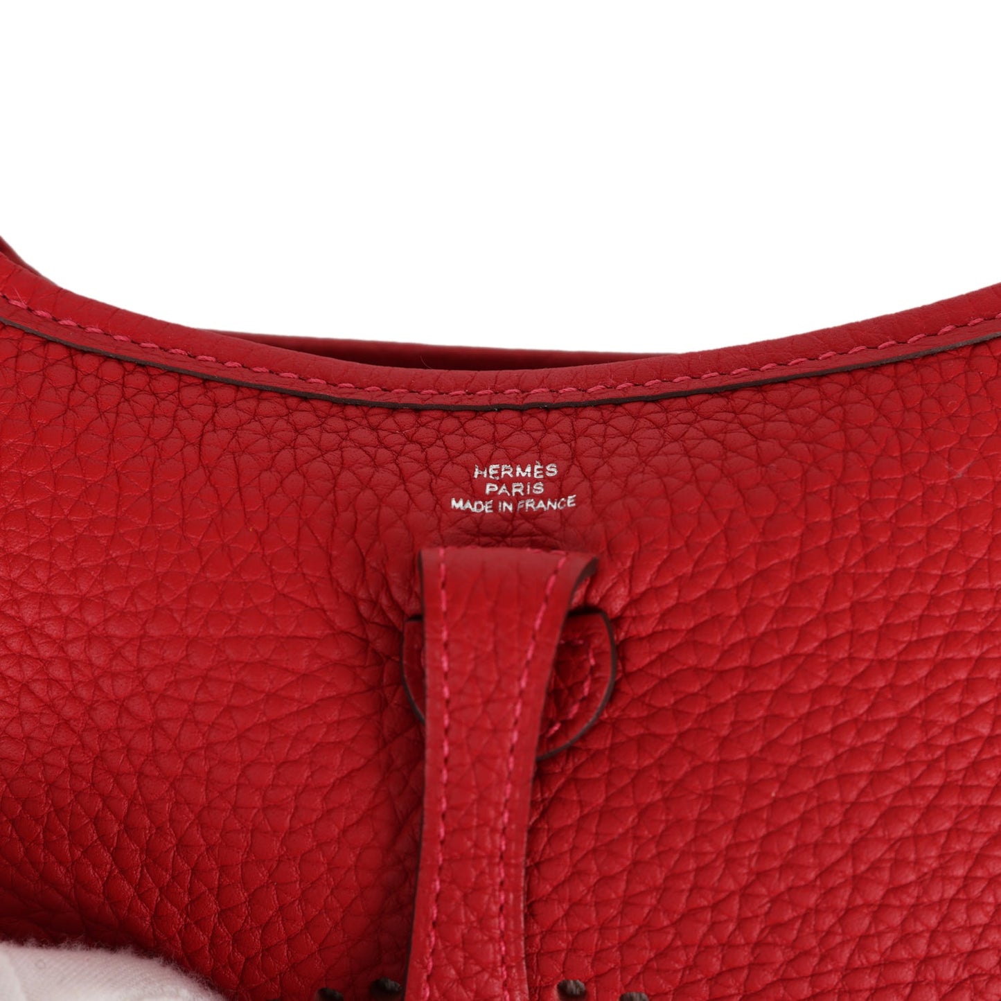 Hermes Evelyne TPM Vermillion Clemence Palladium Hardware