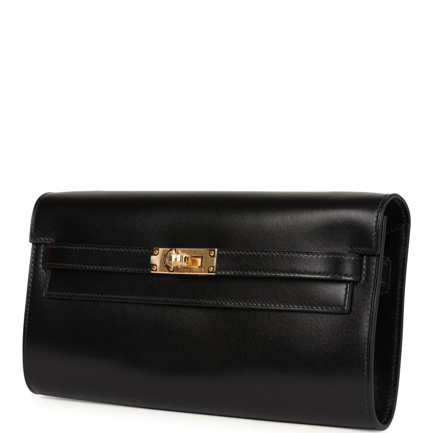 Hermes Kelly Wallet To Go Rock Black Box Gold Hardware