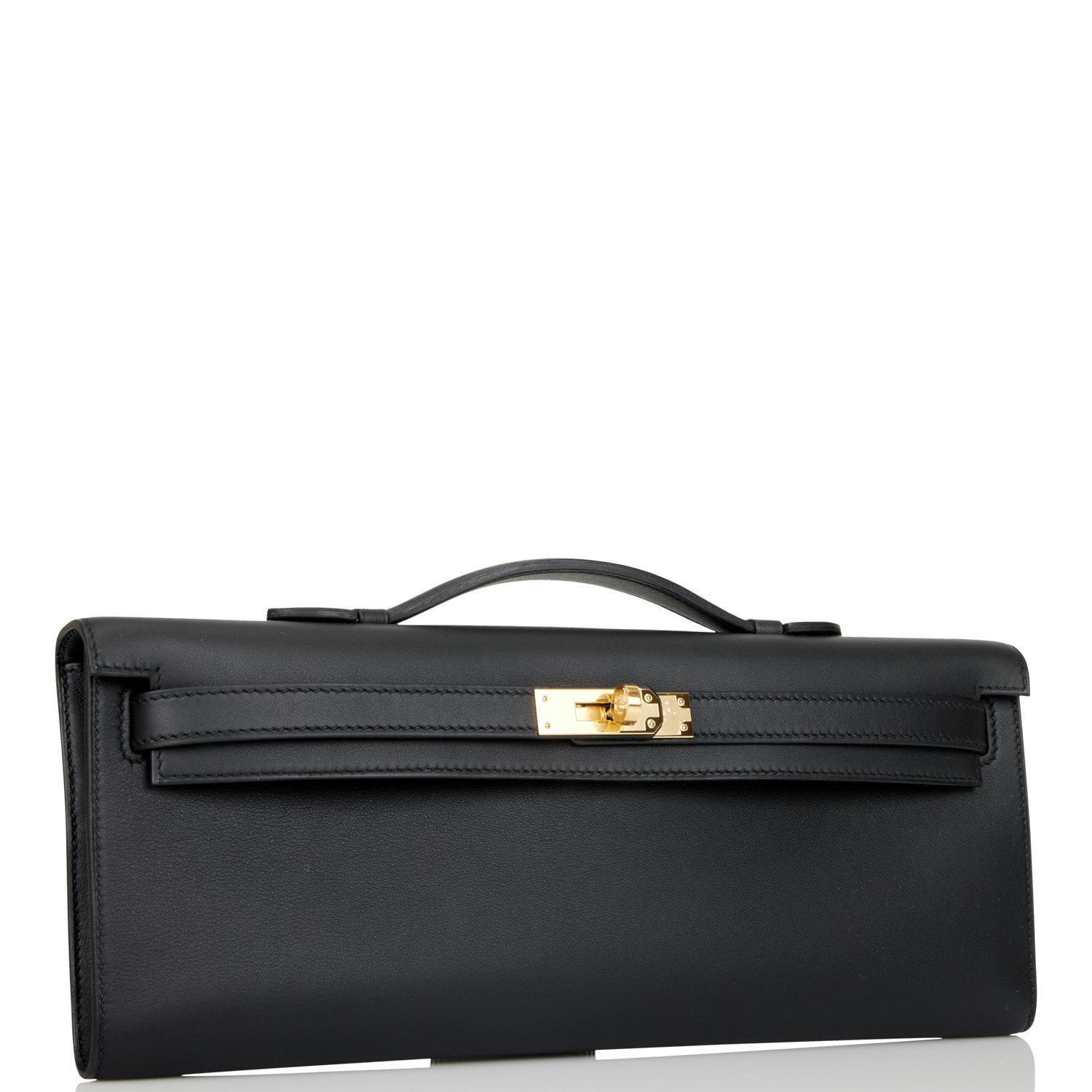 Hermes Kelly Cut Black Swift Gold Hardware - Sourced - Bob Flawless Skincare 