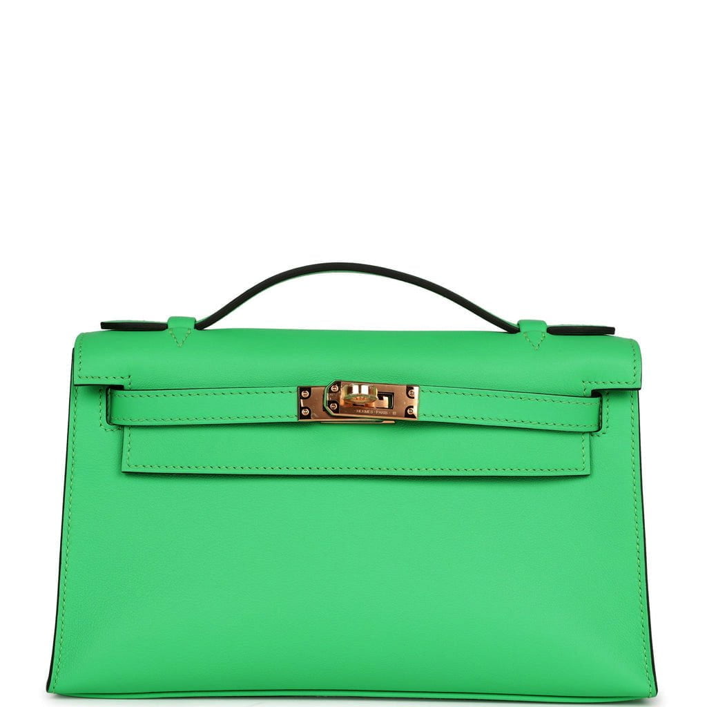 Hermes Kelly Pochette Vert Comics Swift Gold Hardware - Remaining Balance - Bob Flawless Skincare 