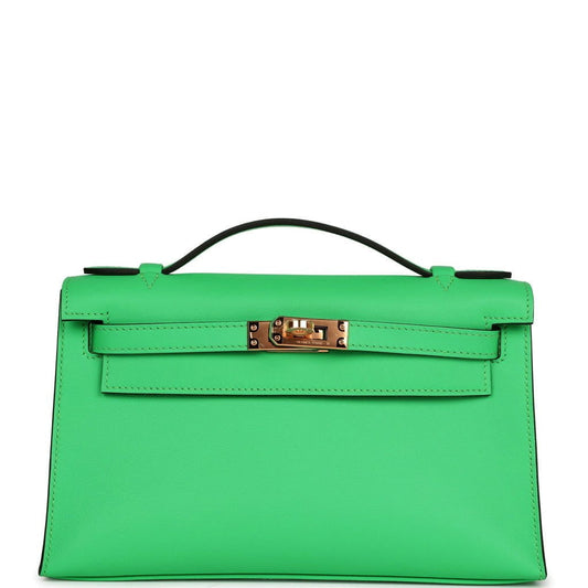 Hermes Kelly Pochette Vert Comics Swift Gold Hardware - Remaining Balance - Bob Flawless Skincare 