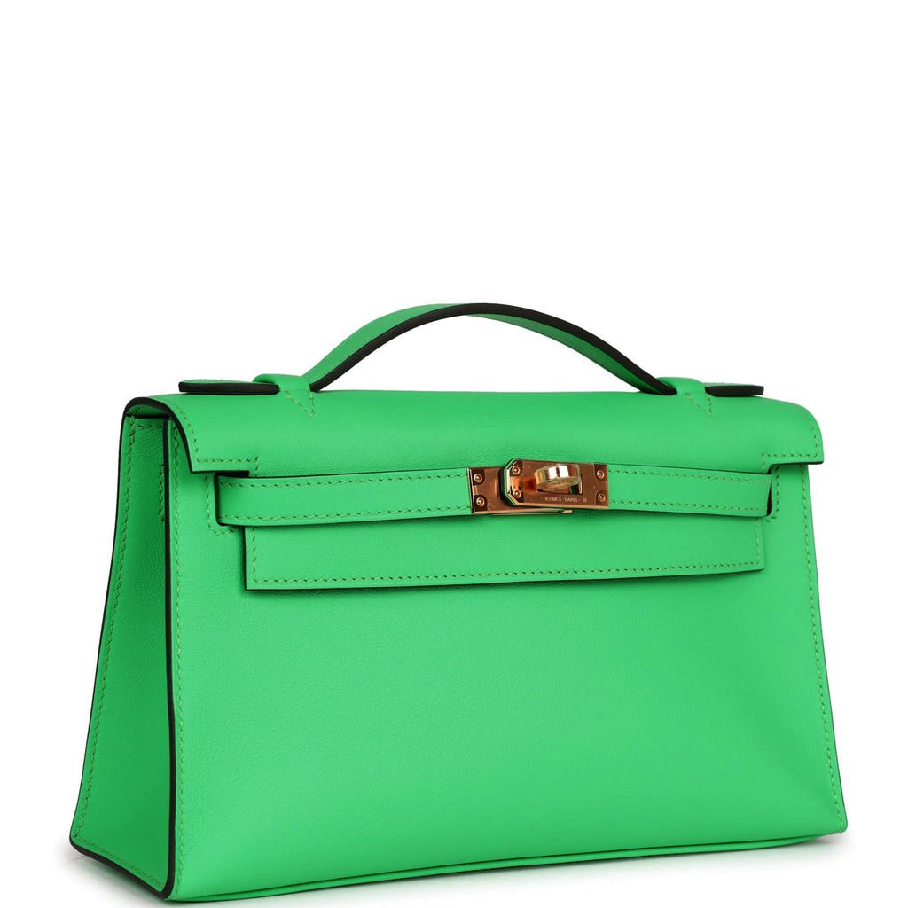 Hermes Kelly Pochette Vert Comics Swift Gold Hardware - Remaining Balance - Bob Flawless Skincare 