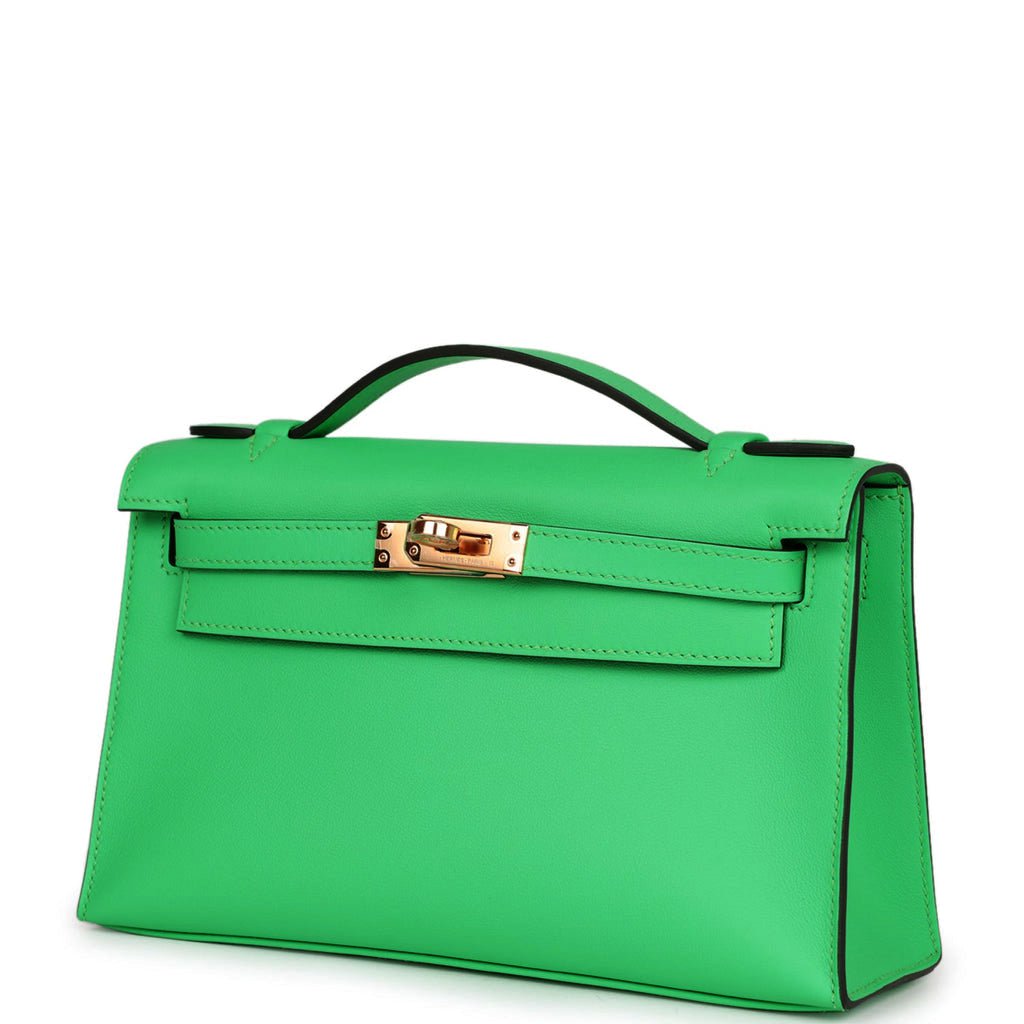 Hermes Kelly Pochette Vert Comics Swift Gold Hardware - Remaining Balance - Bob Flawless Skincare 