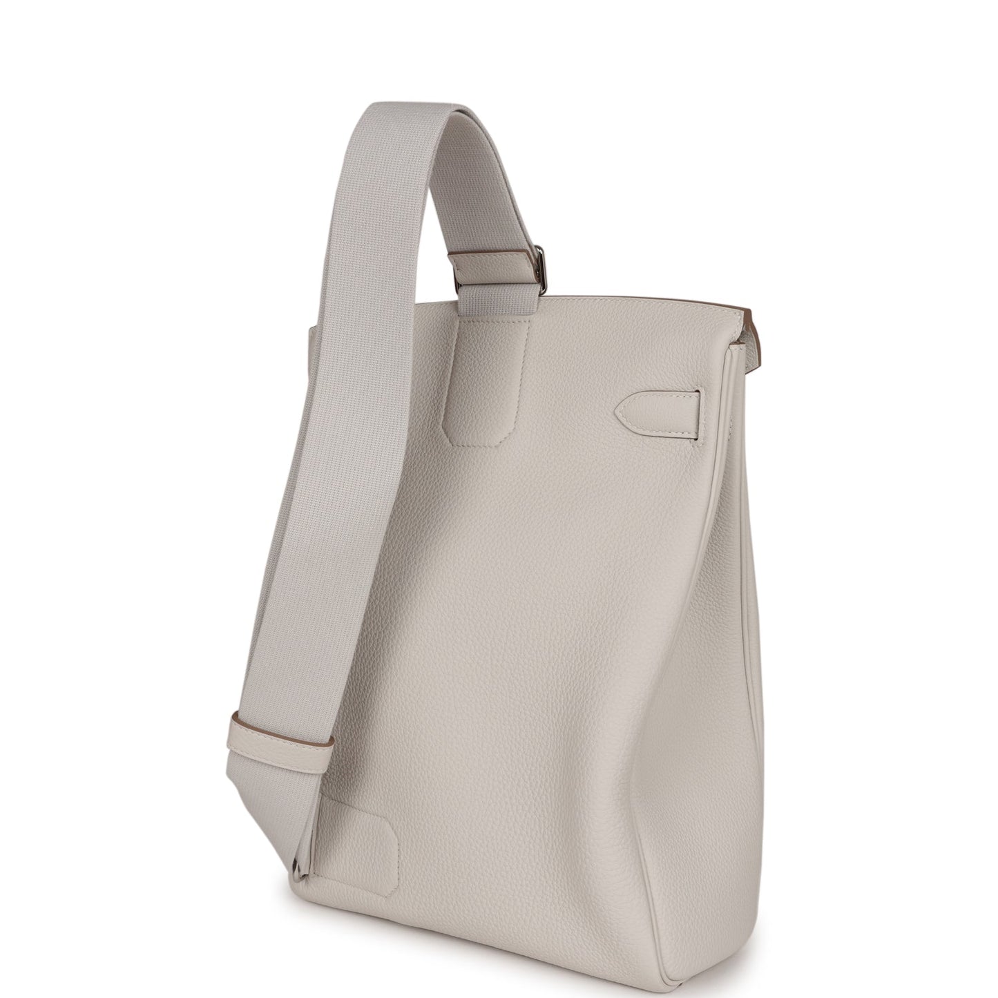 Hermes Hac A Dos GM Backpack Gris Pale Togo Palladium Hardware