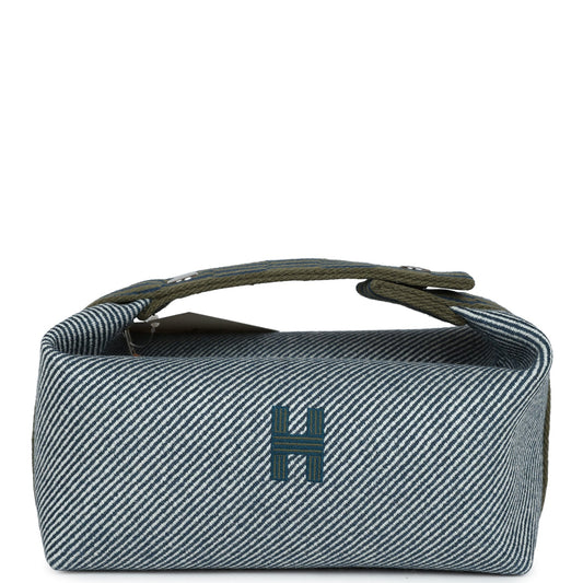 Hermes Bride-A-Brac PM Bleu Abysse Natte Canvas Palladium Hardware