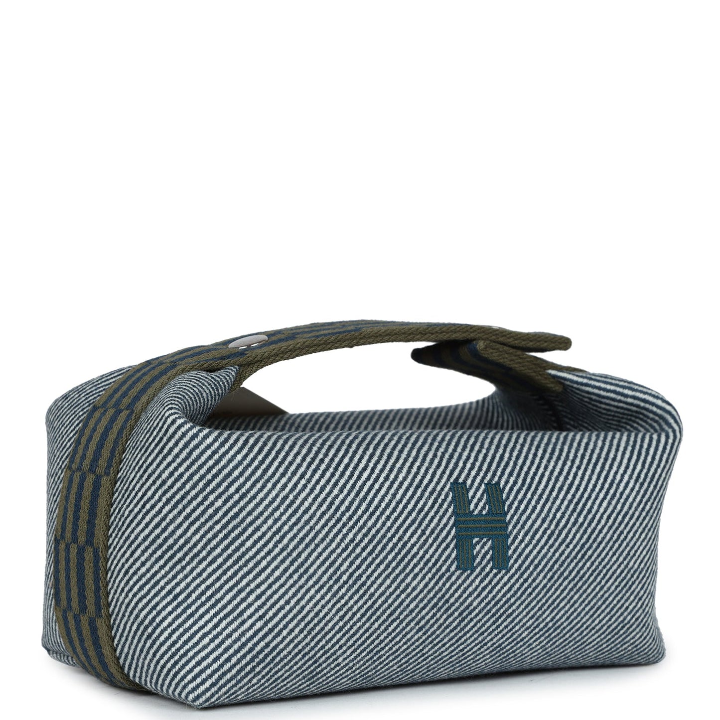 Hermes Bride-A-Brac PM Bleu Abysse Natte Canvas Palladium Hardware