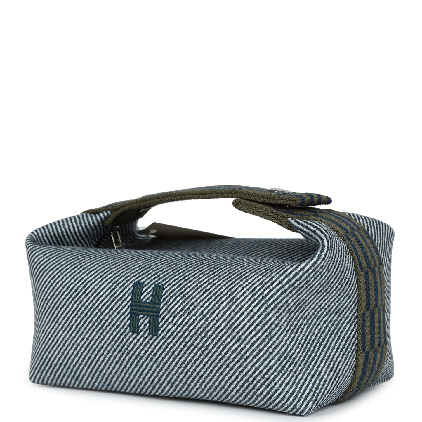 Hermes Bride-A-Brac PM Bleu Abysse Natte Canvas Palladium Hardware