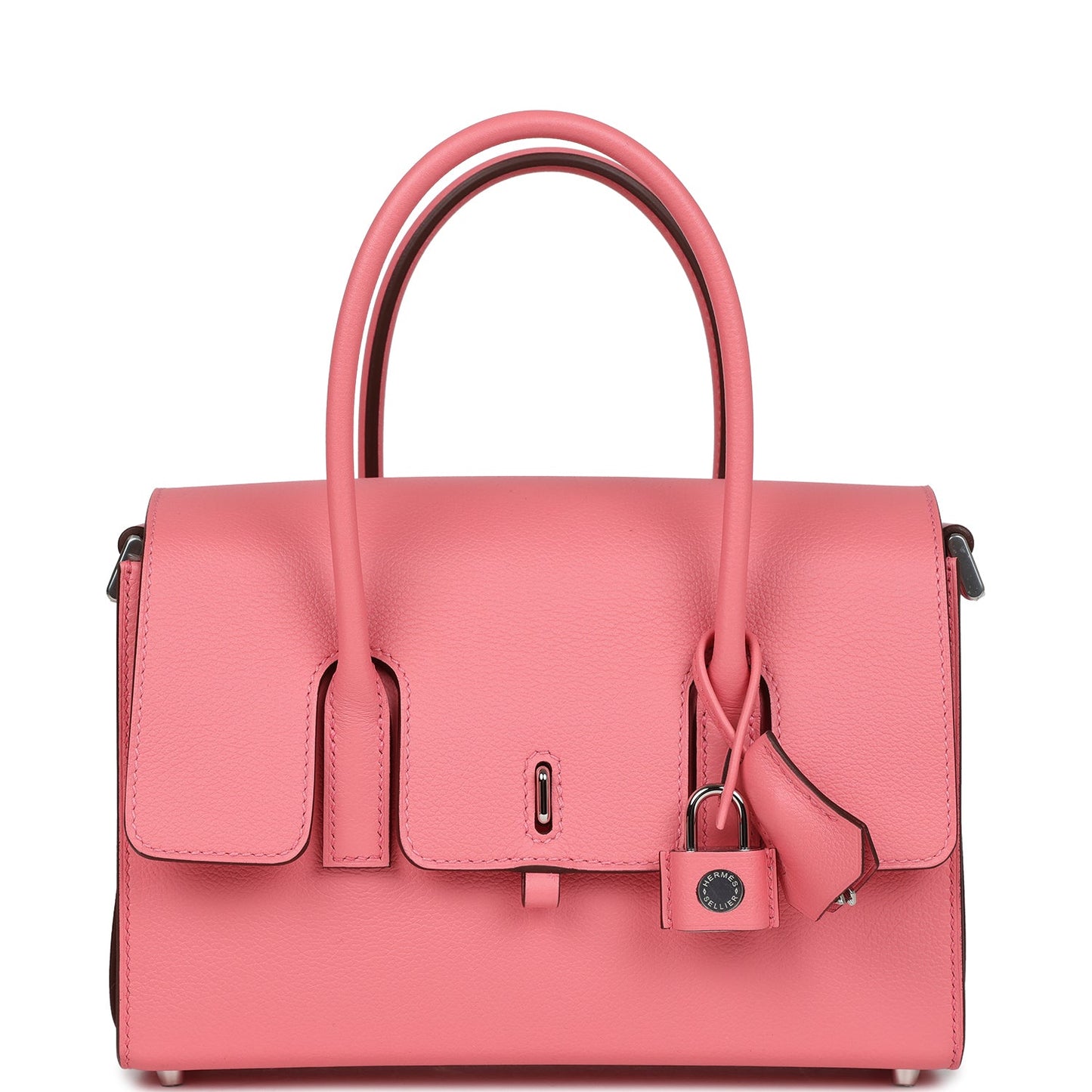 Hermes New Drag 22 Rose D'Ete Evercolor Palladium Hardware