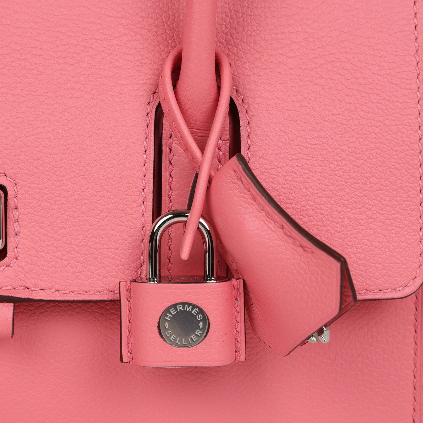 Hermes New Drag 22 Rose D'Ete Evercolor Palladium Hardware