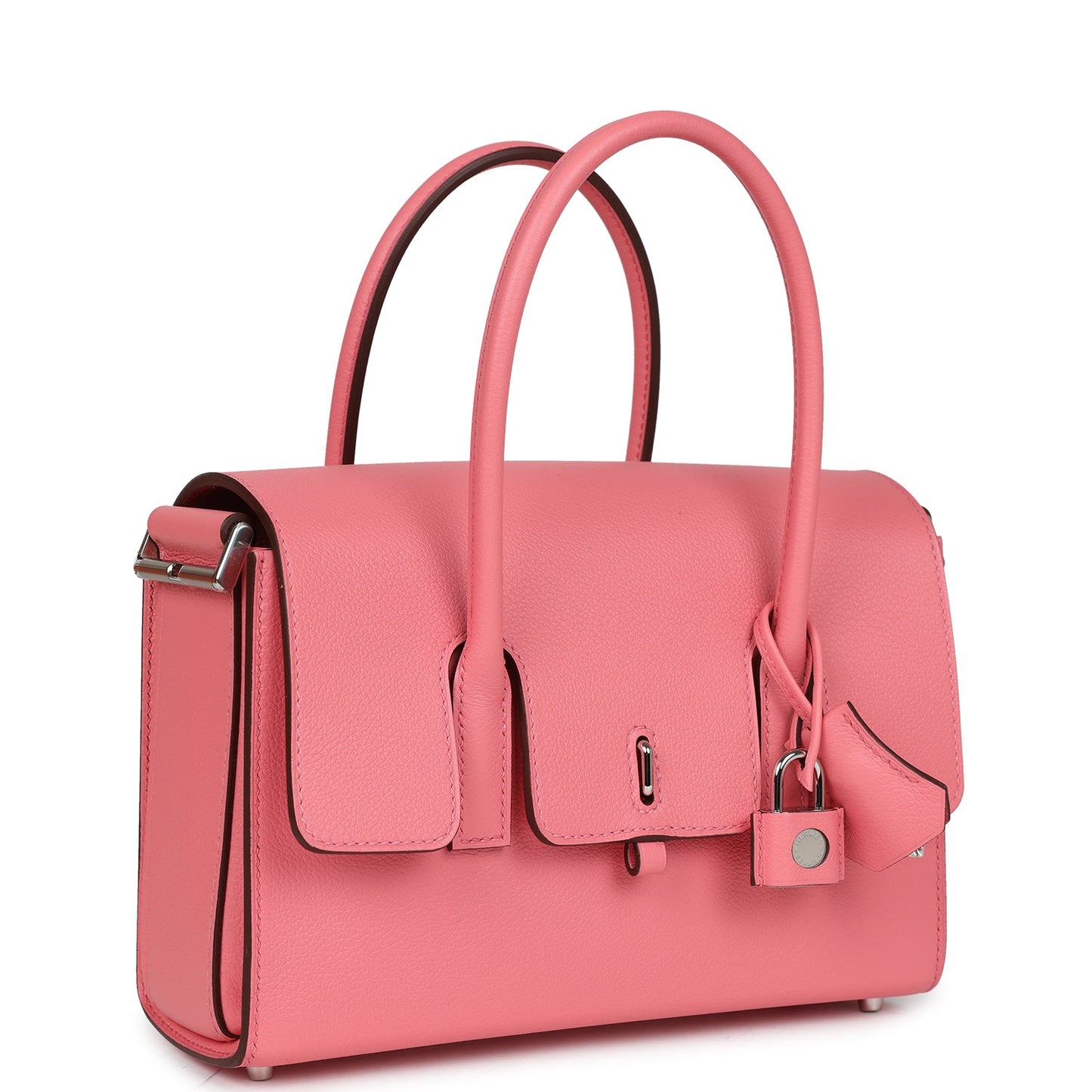 Hermes New Drag 22 Rose D'Ete Evercolor Palladium Hardware