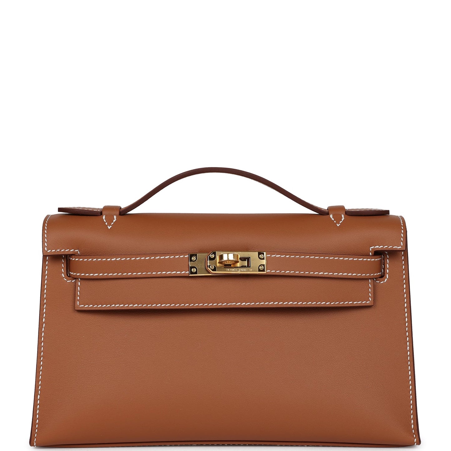 Hermes Kelly Pochette Gold Swift Gold Hardware