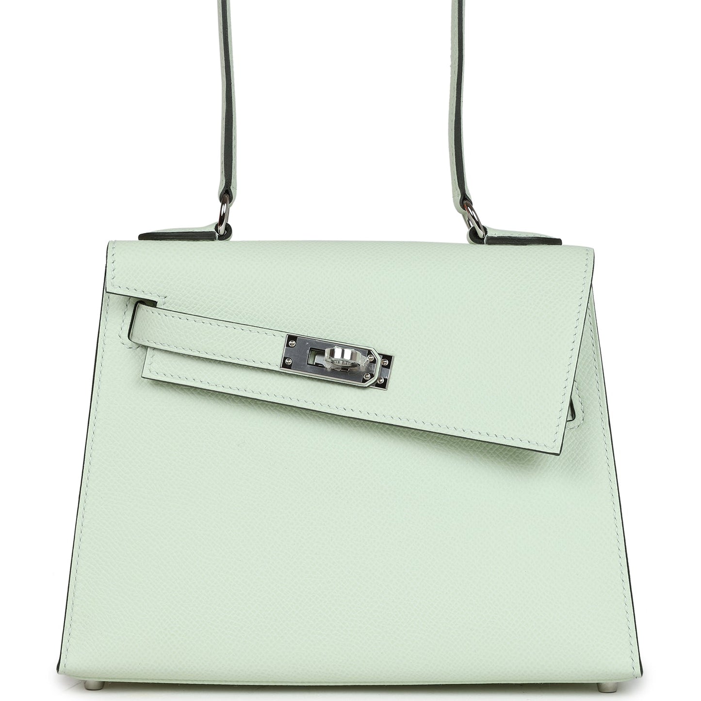 Hermes Kelly Sellier en Desordre 20 Vert Fizz Epsom Palladium Hardware