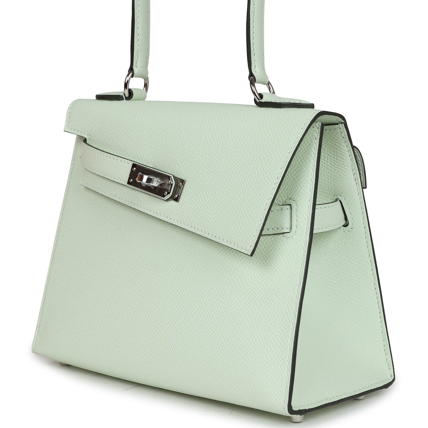 Hermes Kelly Sellier en Desordre 20 Vert Fizz Epsom Palladium Hardware