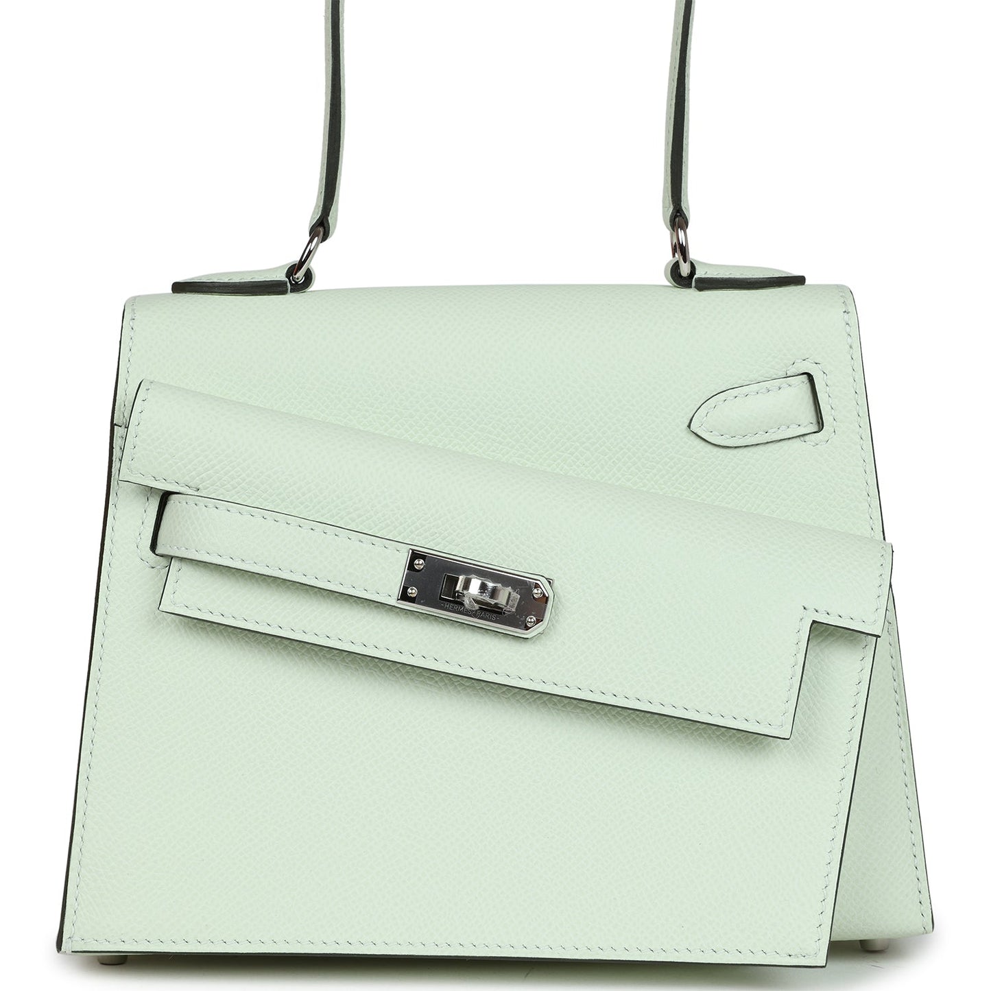 Hermes Kelly Sellier en Desordre 20 Vert Fizz Epsom Palladium Hardware