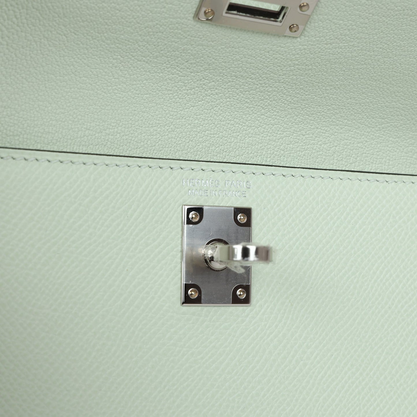 Hermes Kelly Sellier en Desordre 20 Vert Fizz Epsom Palladium Hardware