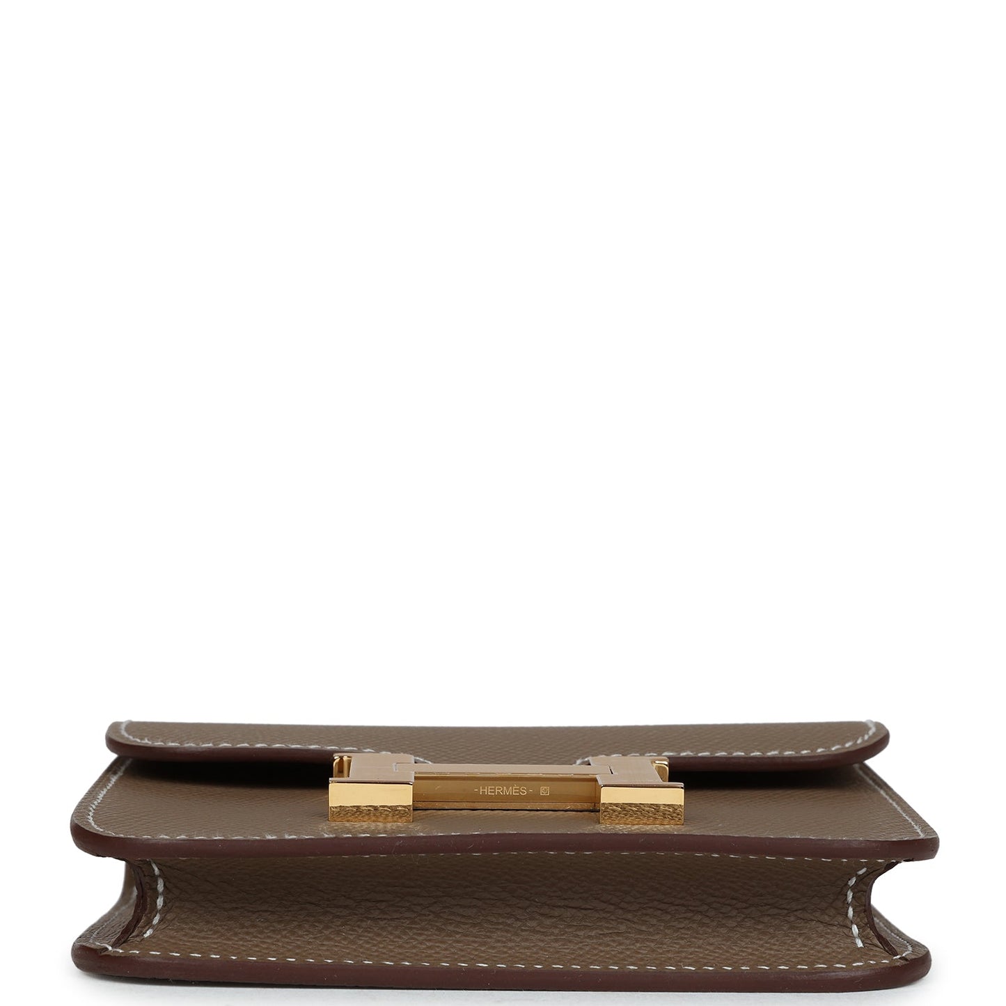 Hermes Constance Slim Wallet Etoupe Epsom Gold Hardware