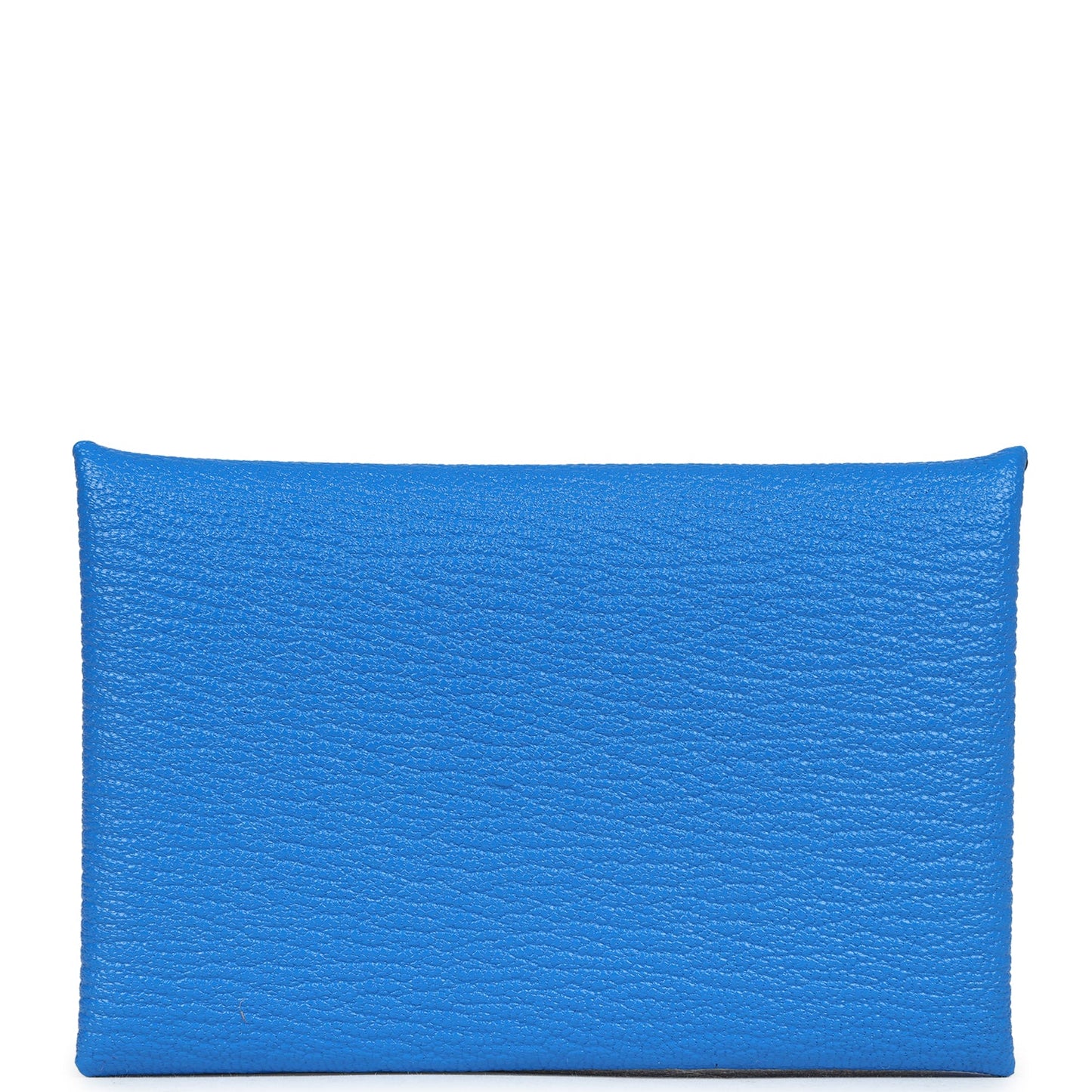 Hermes Calvi Card Holder Bleu Hydra Chevre Palladium Hardware