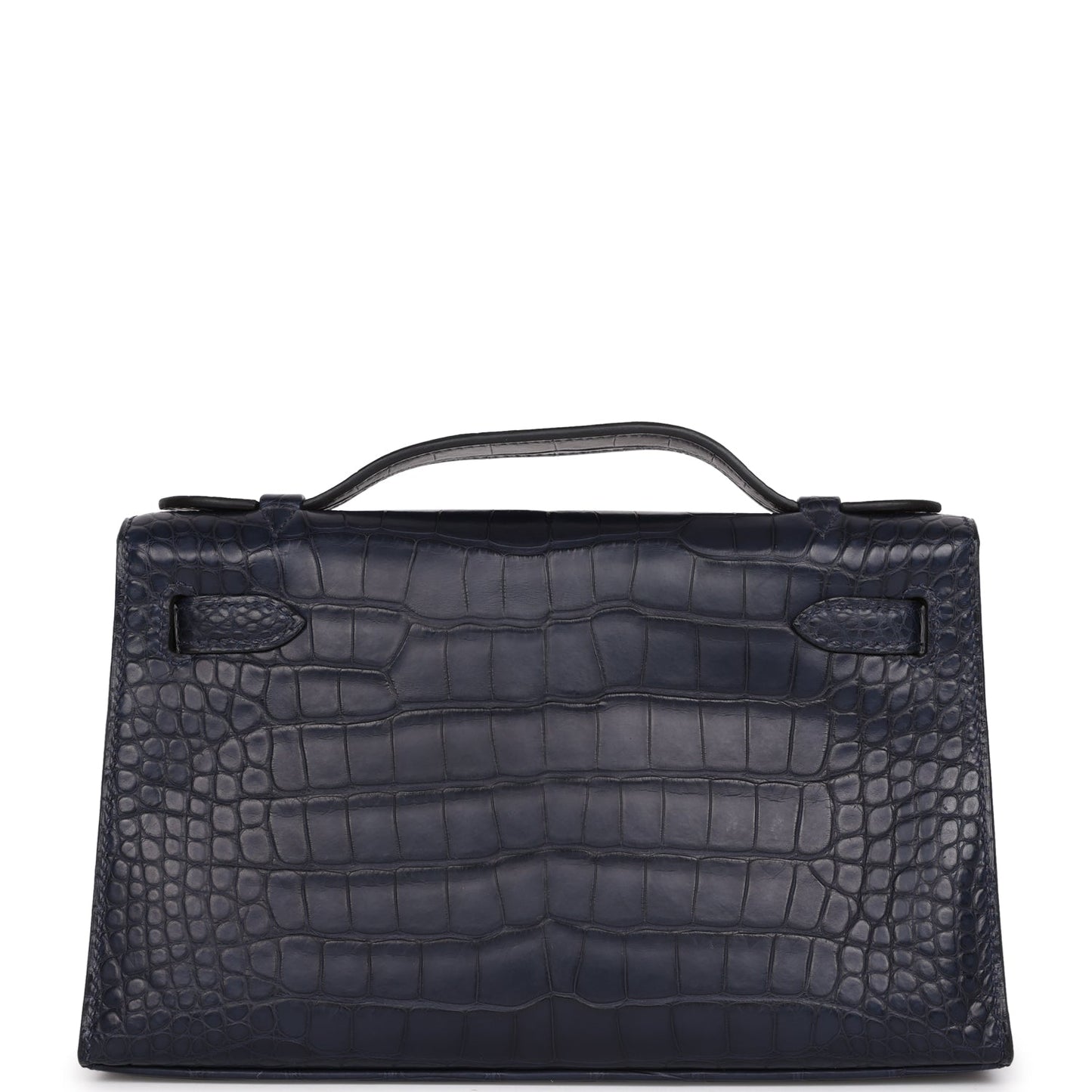 Hermes Kelly Pochette Bleu Indigo Matte Alligator Gold Hardware