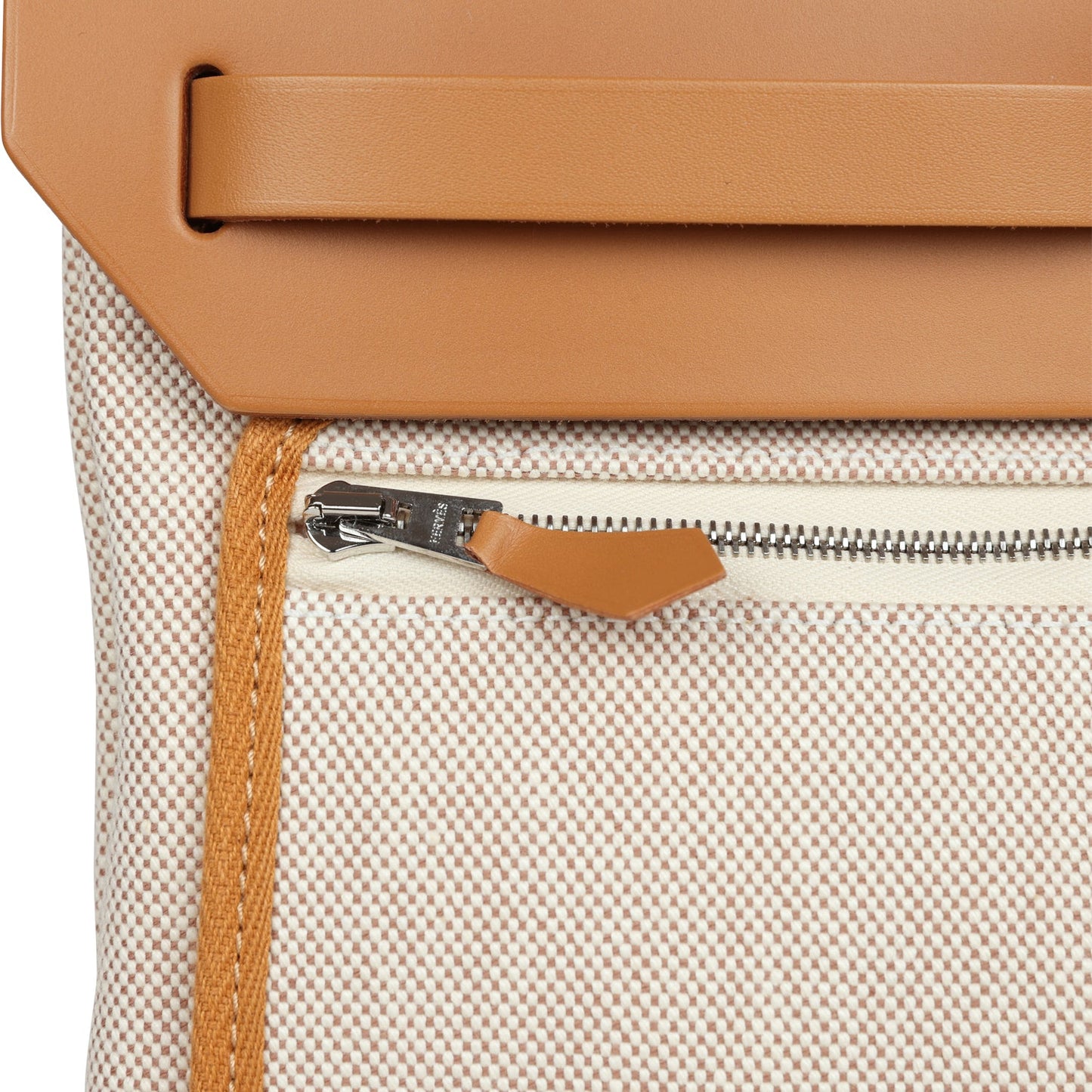 Hermes Herbag Zip PM 31 Brides de Gala Toile H Berline Natural Sable Palladium Hardware