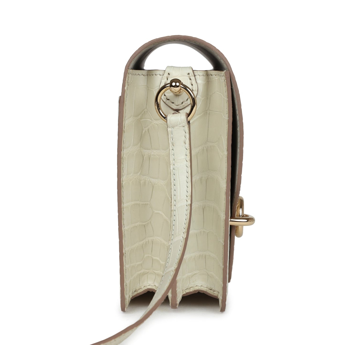 Hermes Mini Sac Roulis Beton Matte Alligator Permabrass Hardware