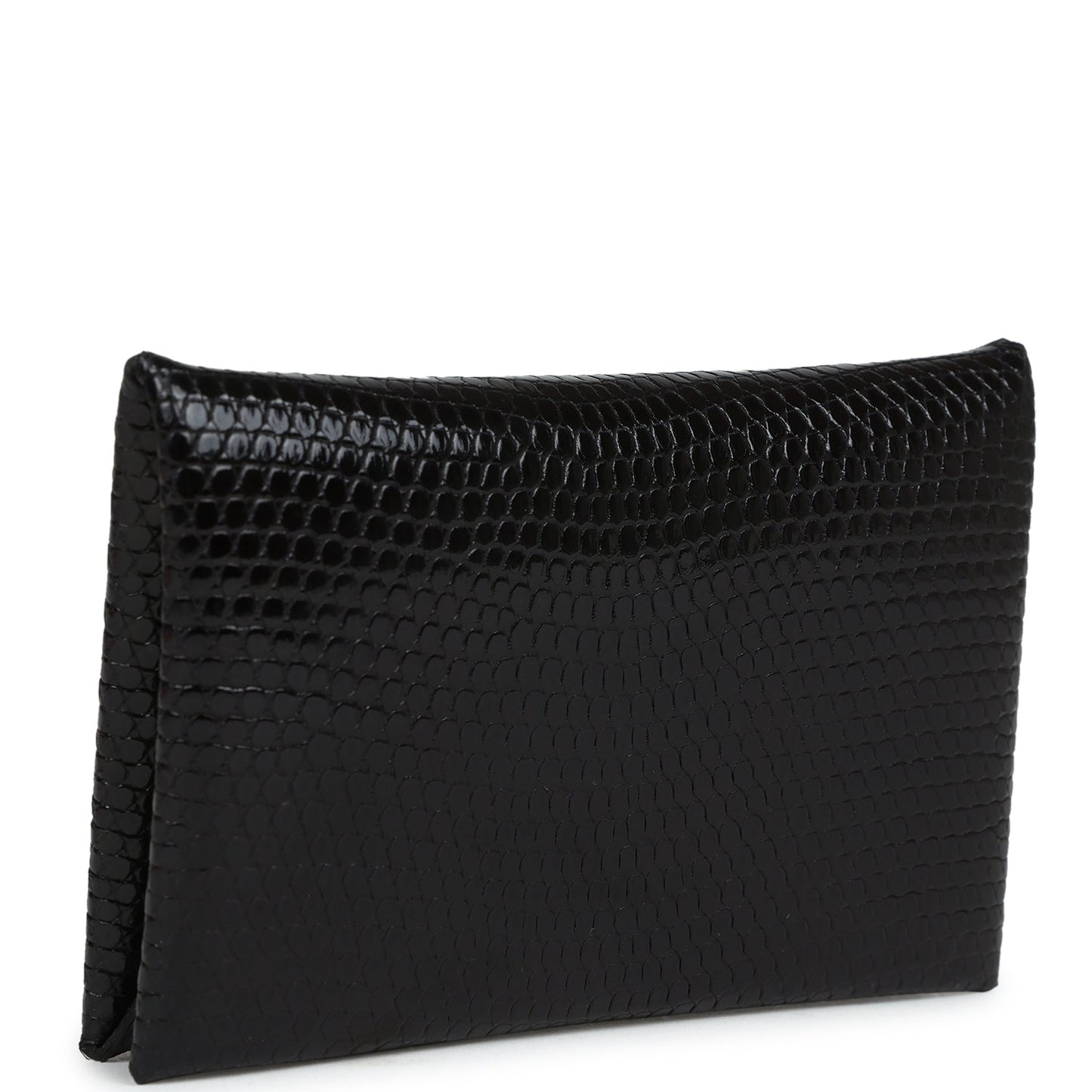 Hermes Calvi Cardholder Black Shiny Varanus Niloticus Lizard Palladium Hardware