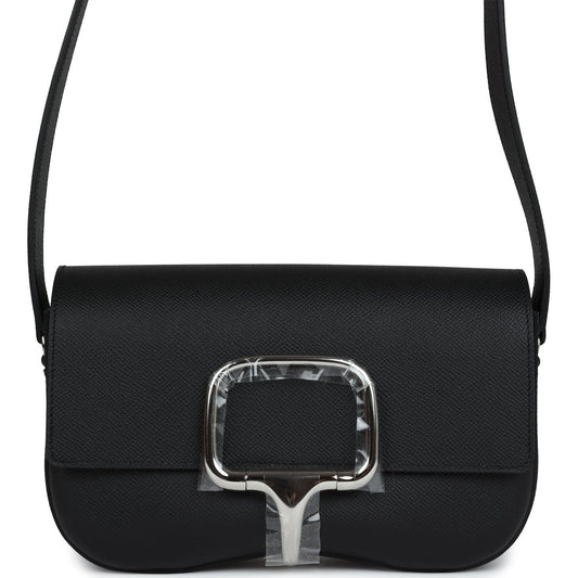 Hermes Della Cavalleria Elan Black Epsom Palladium Hardware