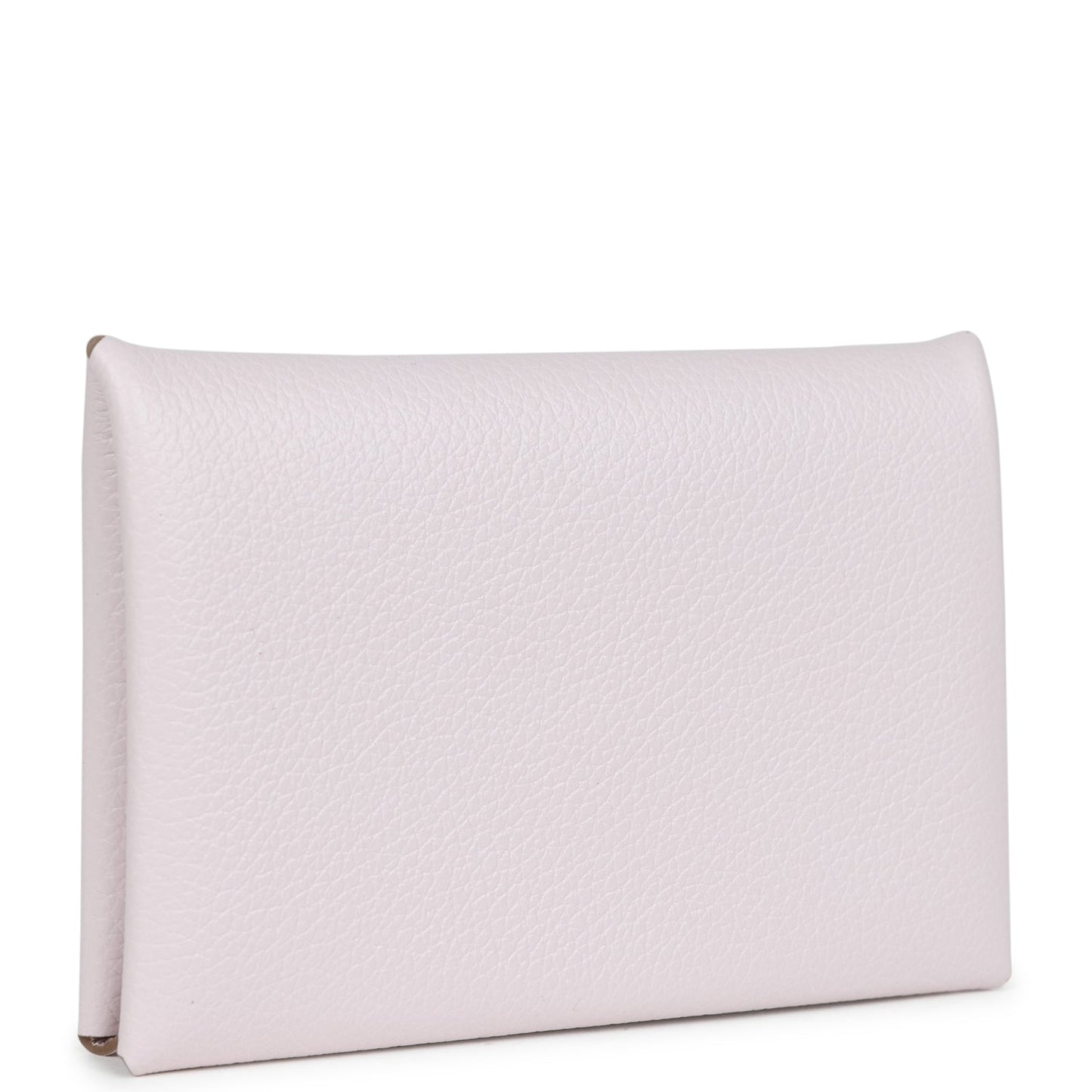 Hermes Calvi Card Holder Mauve Pale Evercolor Palladium Hardware