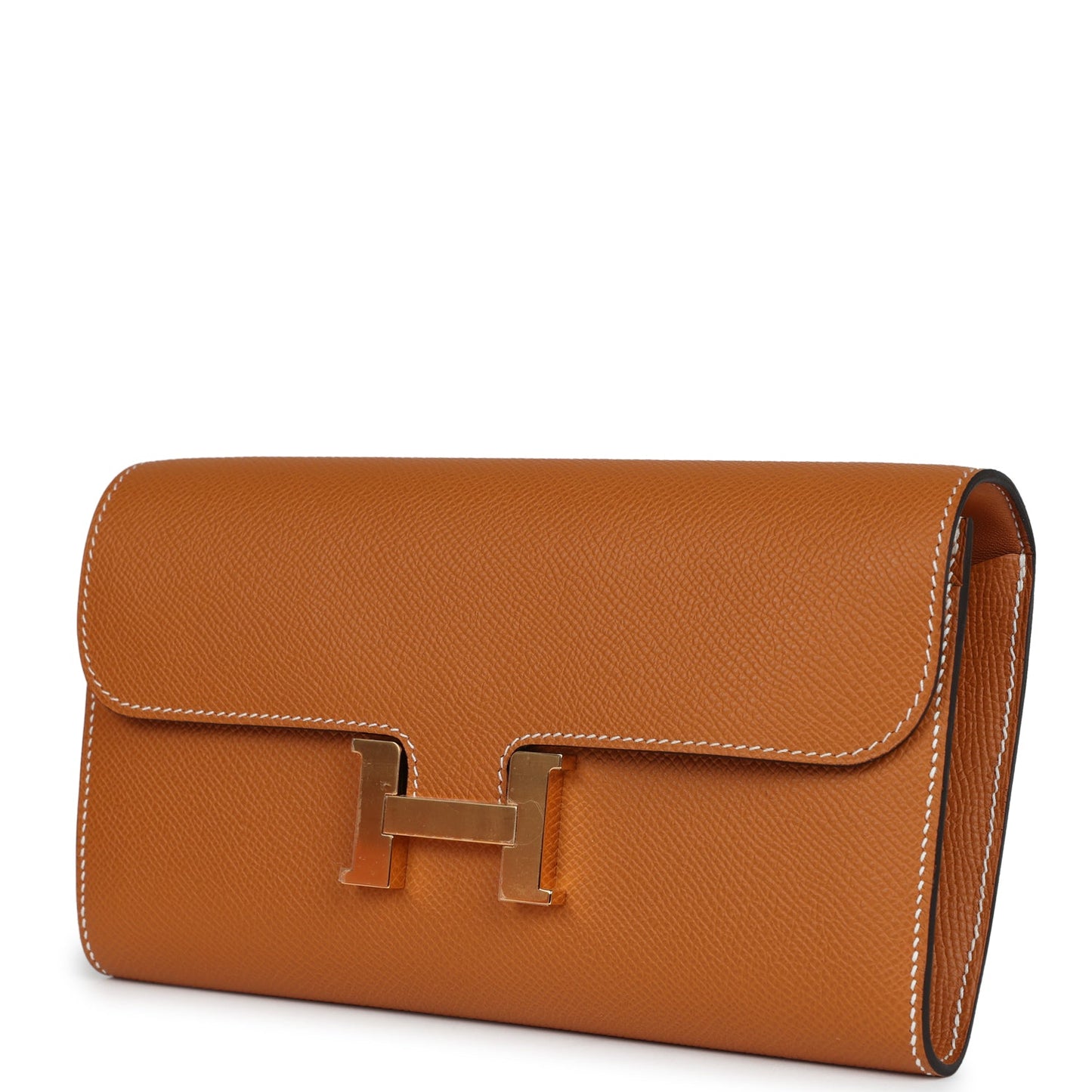 Hermes Constance To Go Wallet Toffee Epsom Gold Hardware