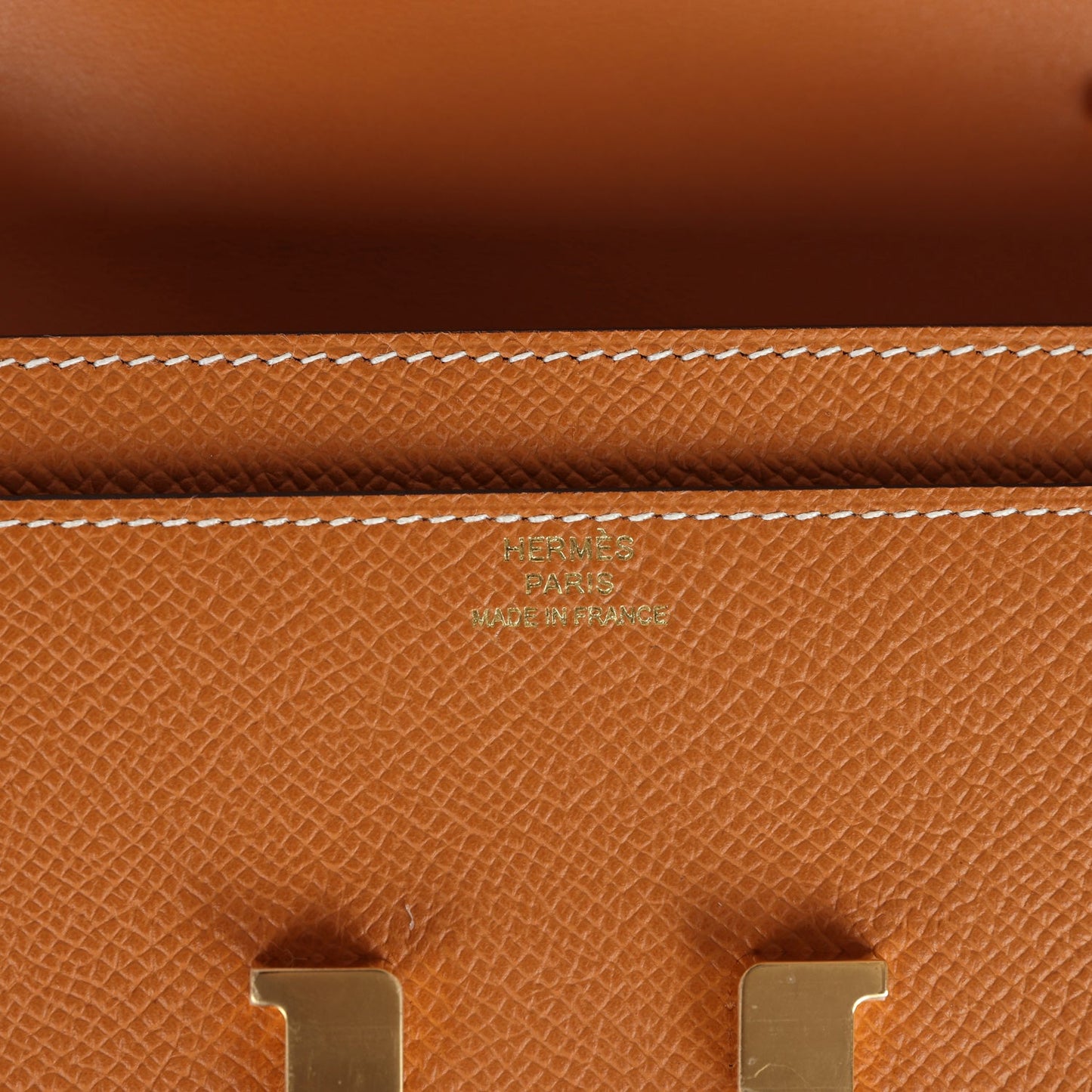 Hermes Constance To Go Wallet Toffee Epsom Gold Hardware