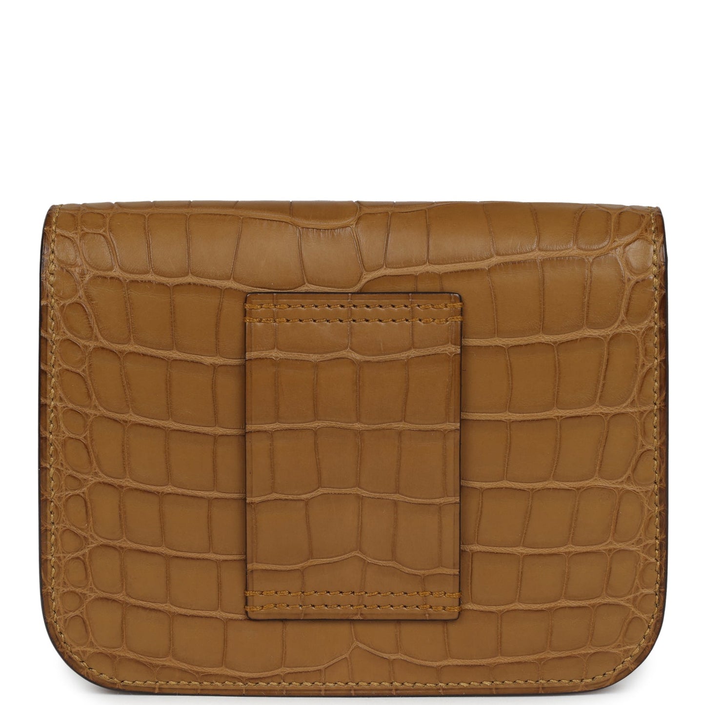 Hermes Constance Slim Wallet Kraft Matte Alligator Gold Hardware