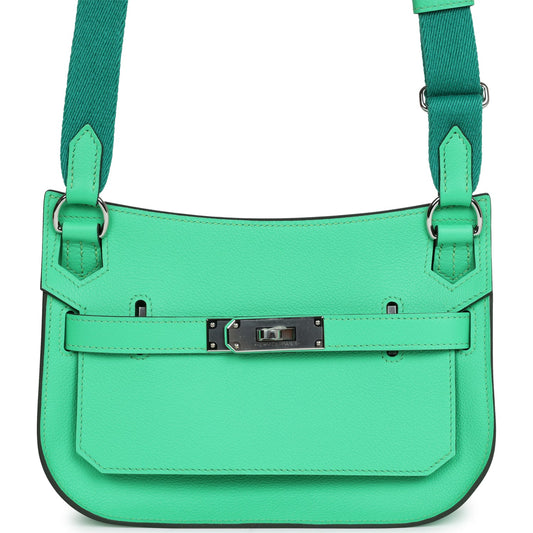 Hermes Mini Jypsiere Vert Comic Evercolor Palladium Hardware